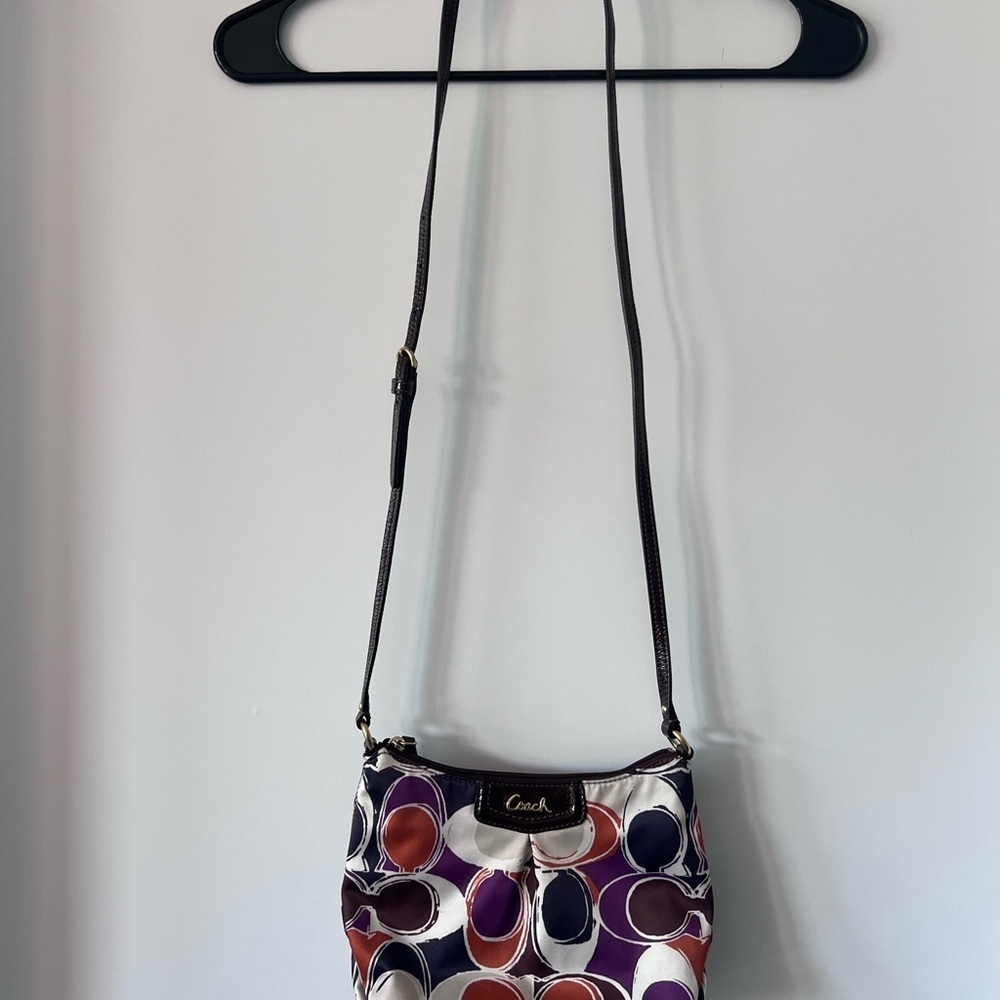 COACH Ashley Hand Drawn Scarf Print Crossbody Shoulder Bag Authentic - Picture 2 of 4